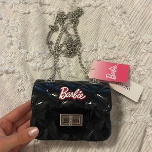Barbie Black Plastic Mini Crossbody Purse
